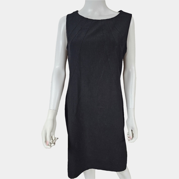 Black Label By Evan Picone Fitted Top Sheath Midi Dress Size 10 - Picture 1 of 10